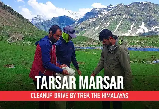 Tarsar Marsar Cleanup Drive by Trek The Himalayas  