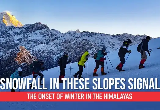 Snowfall in These Slopes Signal The Onset of Winter in the Himalayas