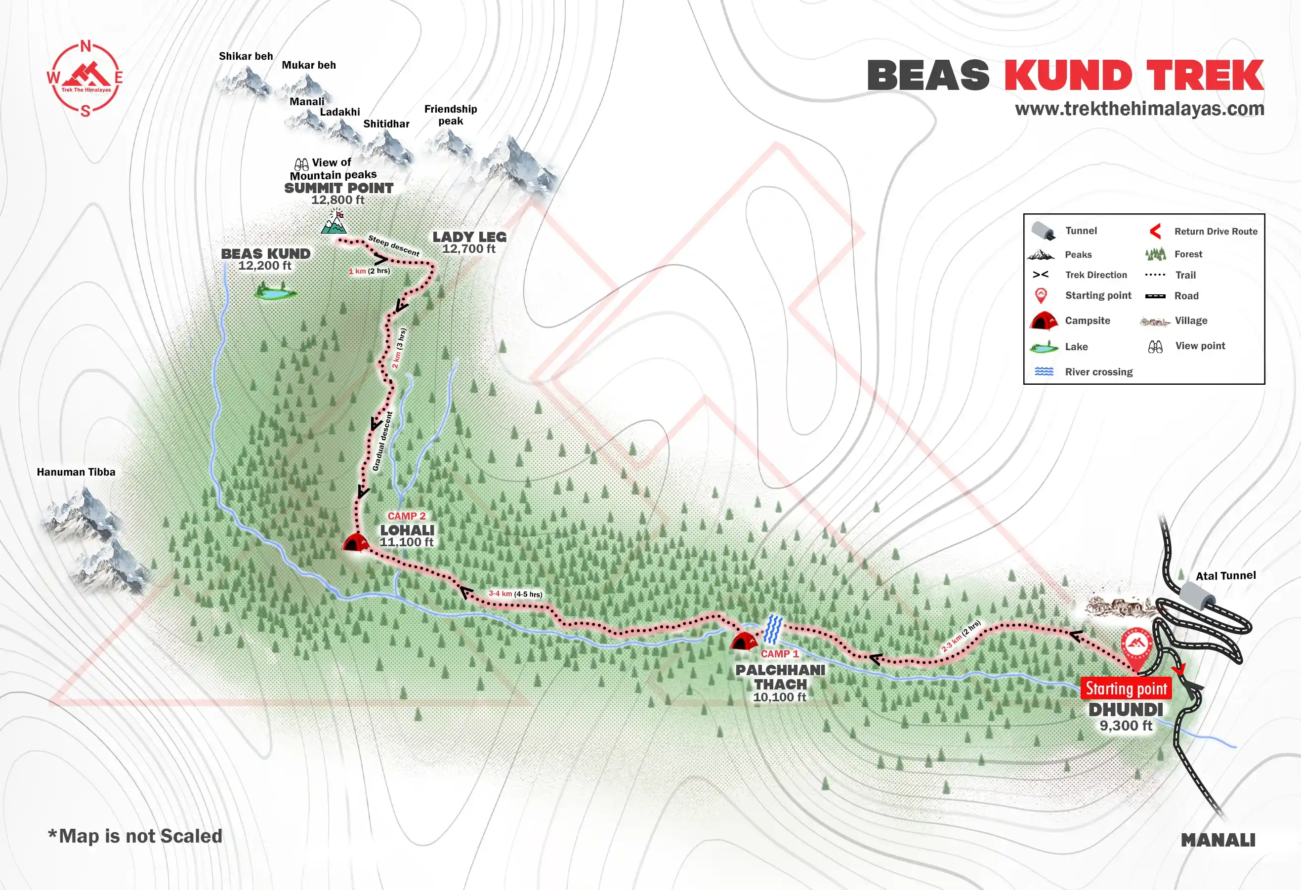 Beas Kund Trek Maps