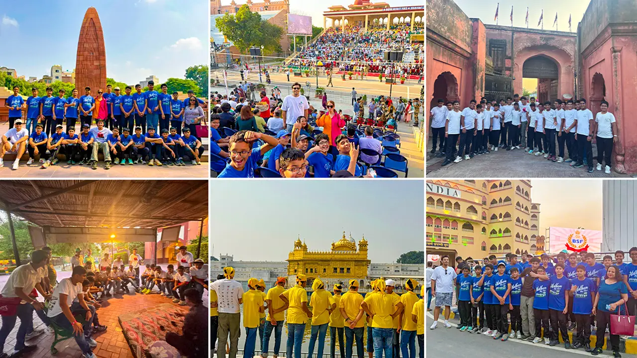 Students enjoying an educational trip to Amritsar visiting Jallianwala Bagh, Golden Temple, and Wagah Border with Trek The Himalayas