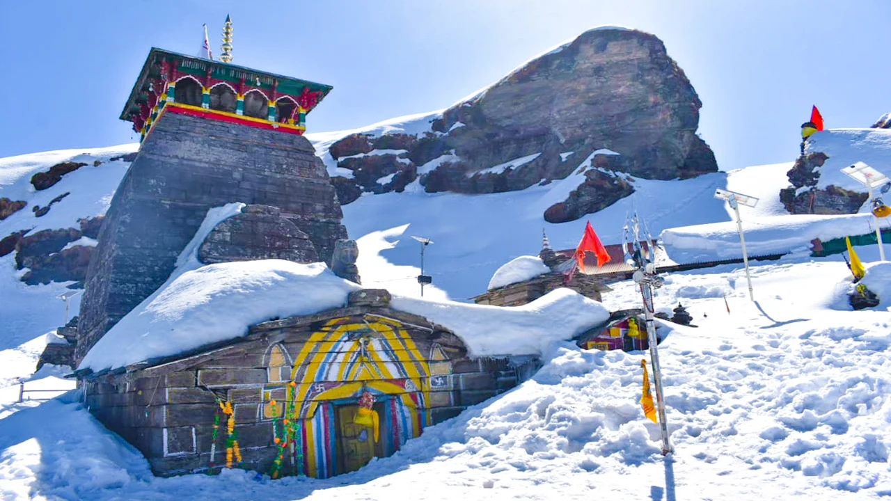 Tungnath Temple, an ancient Hindu site and the 2nd temple of the Panch Kedar yatra.