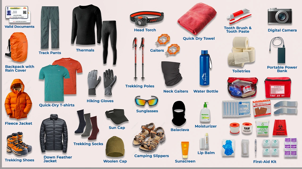 Complete Checklist for Trekking, Trek The Himalayas