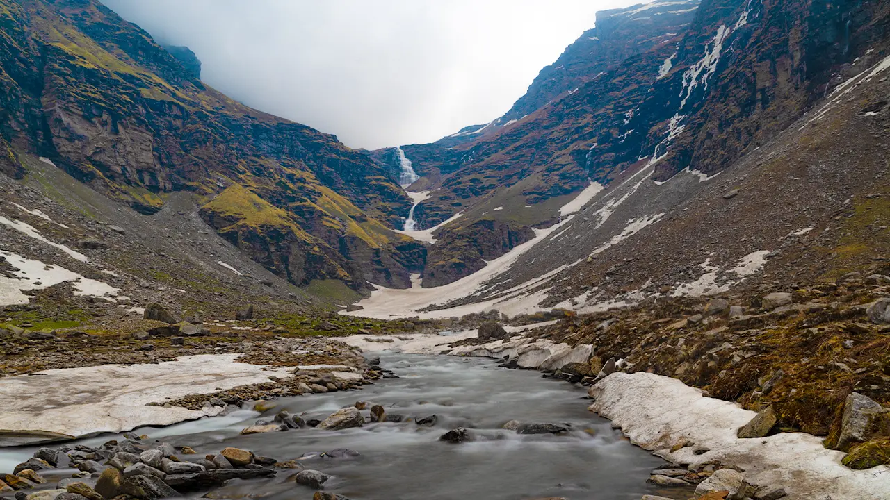 Image of Rupin Pass Trek waterfall