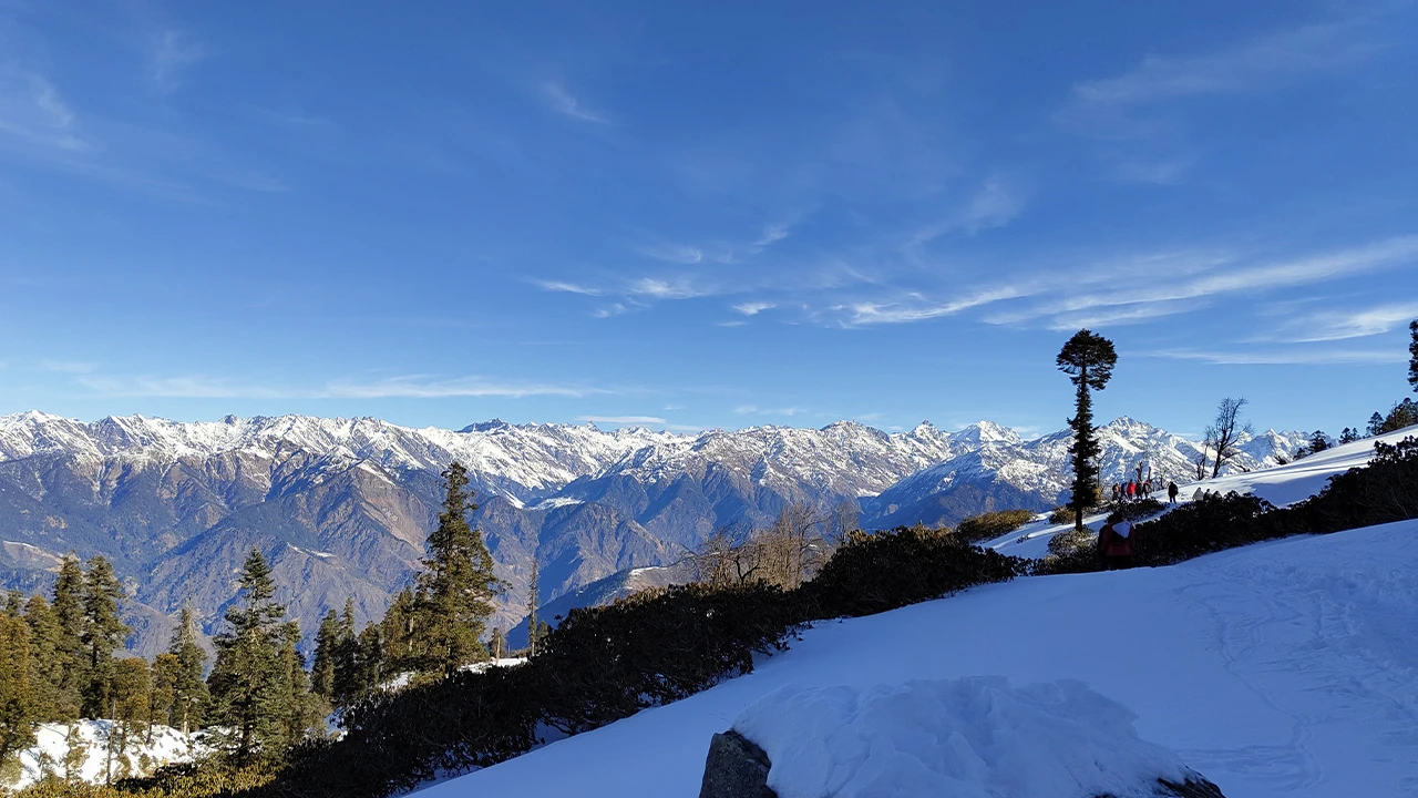 frozen ambience of Kedarkantha, trek the himalayas, hikers of india