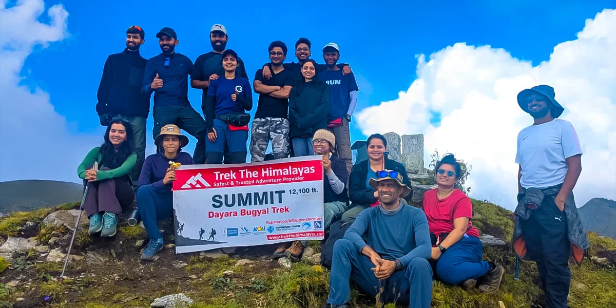 summit image of dayara bugyal trek, trek the himalayas