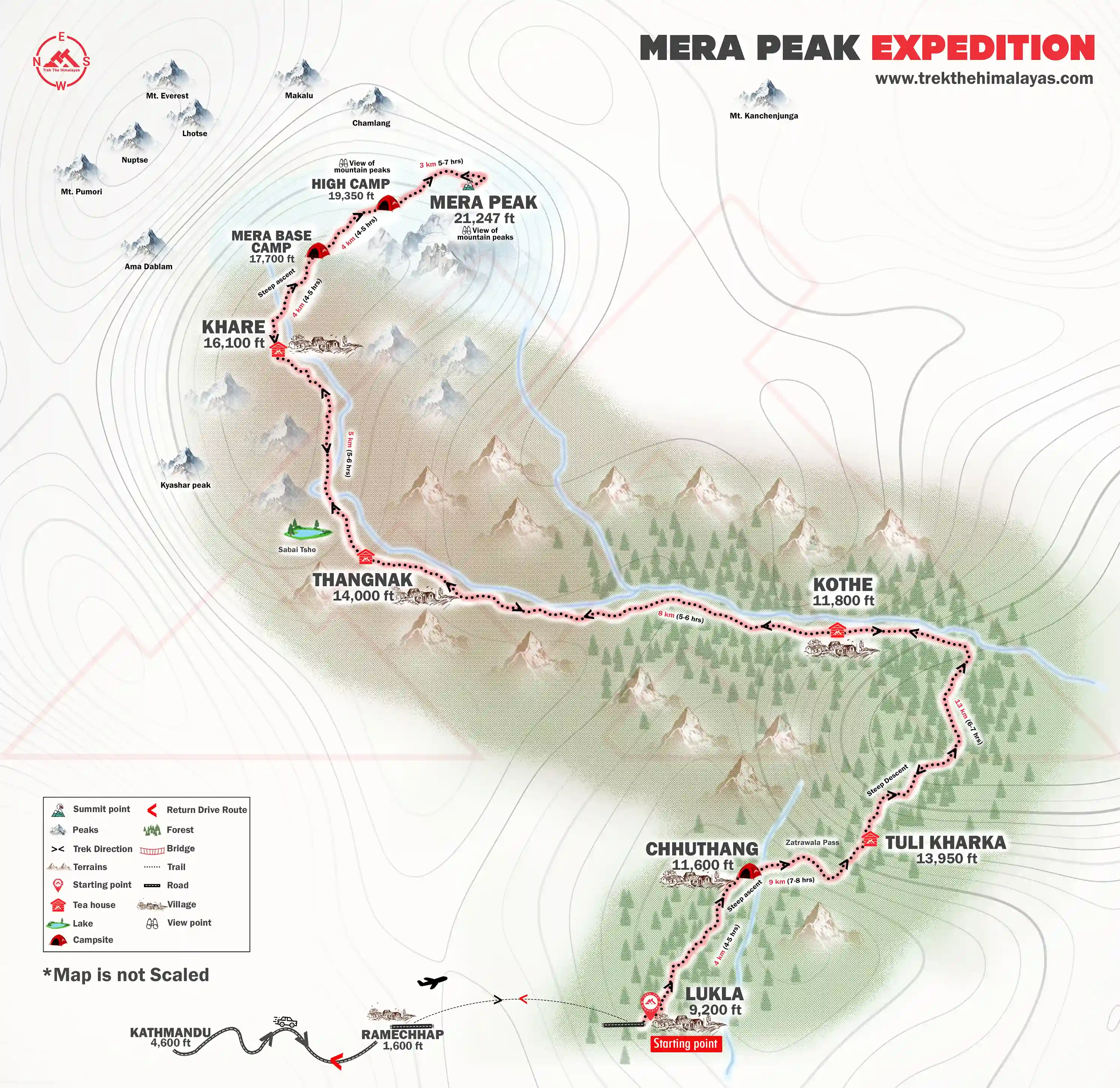 Mera Peak Expedition Maps