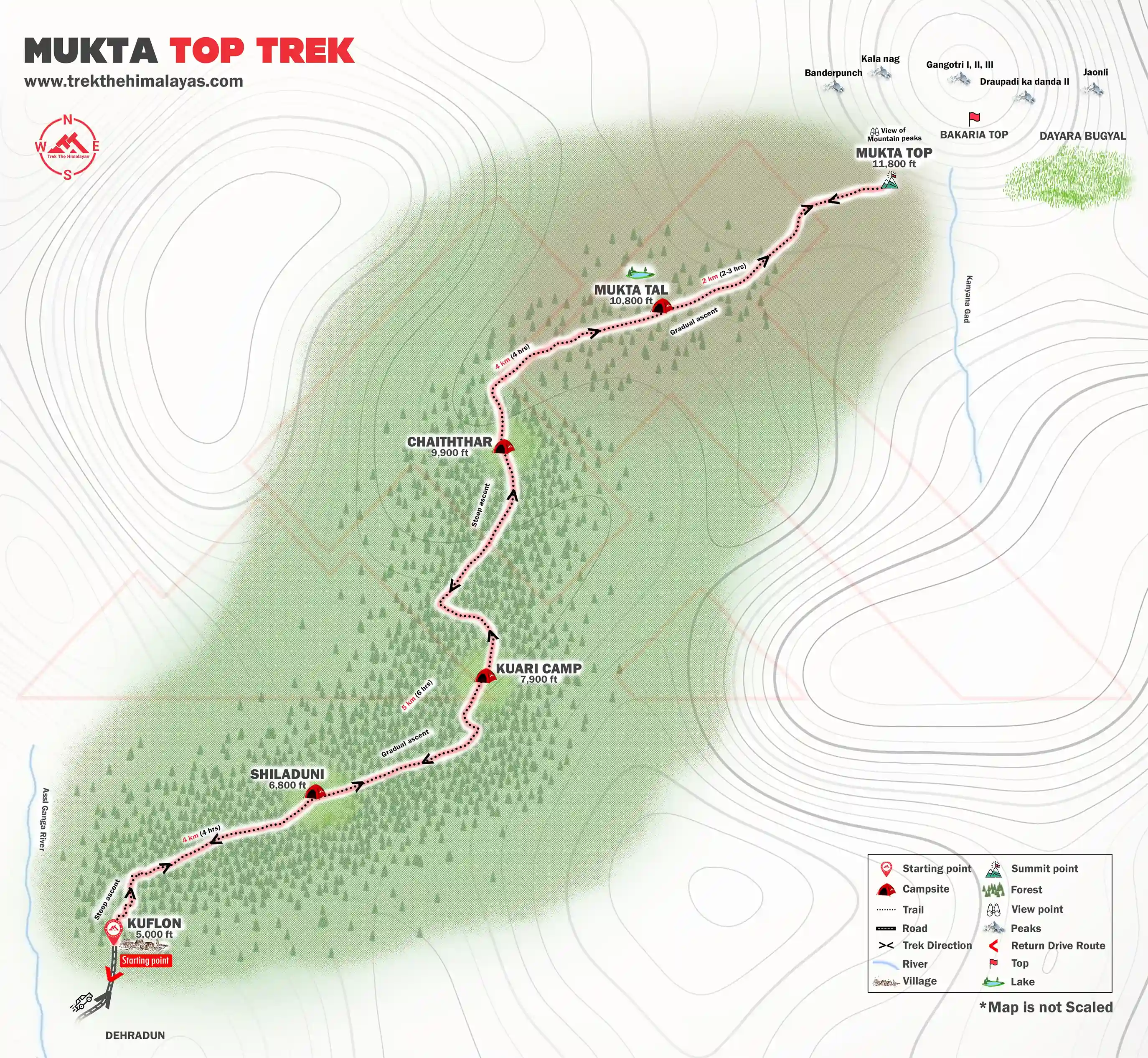 Mukta Top Trek Maps