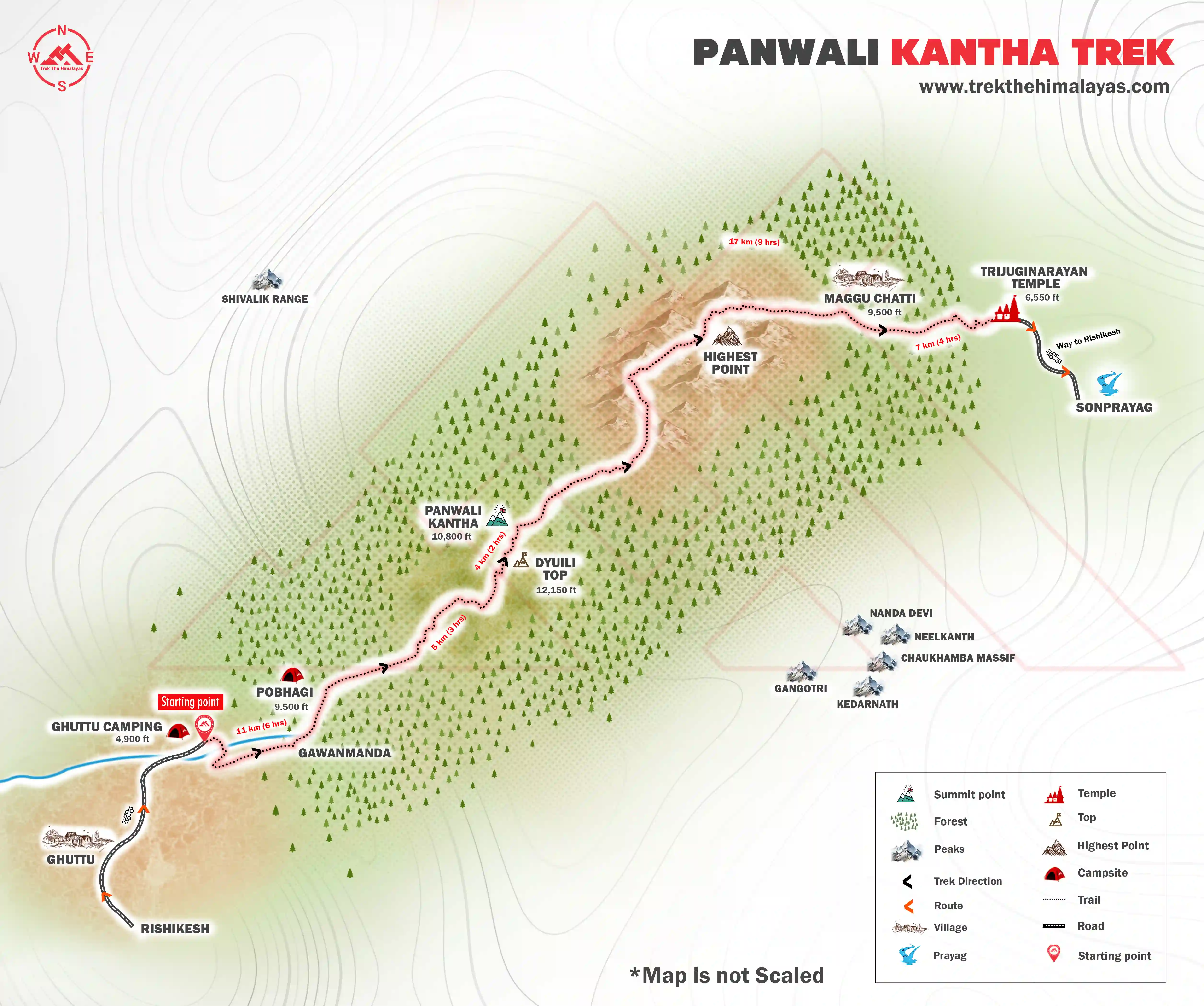 Panwali Kantha Trek Maps