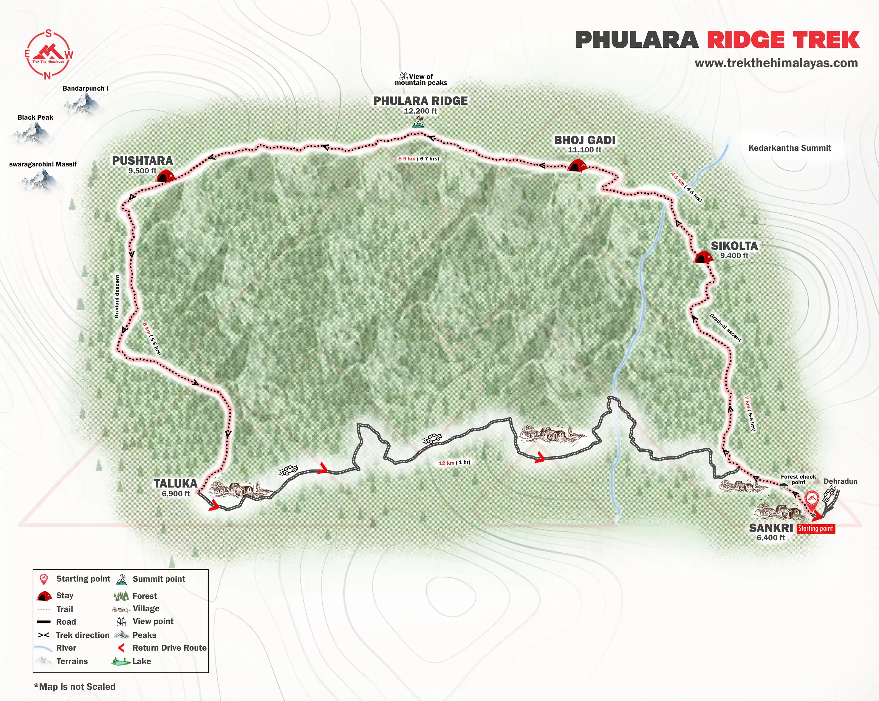 Phulara Ridge Trek Maps
