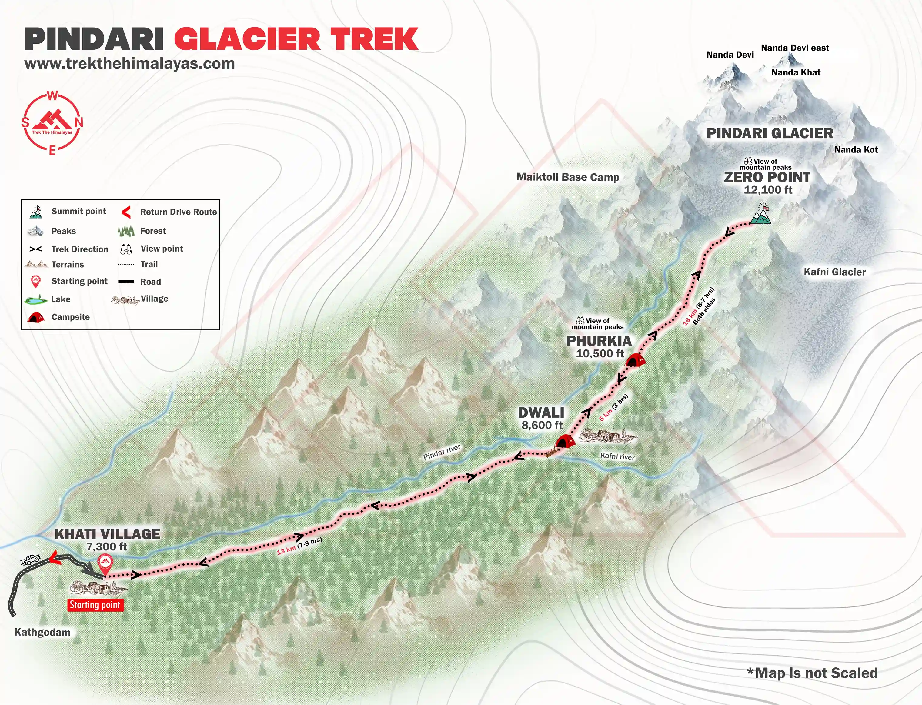 Pindari Glacier Trek Maps