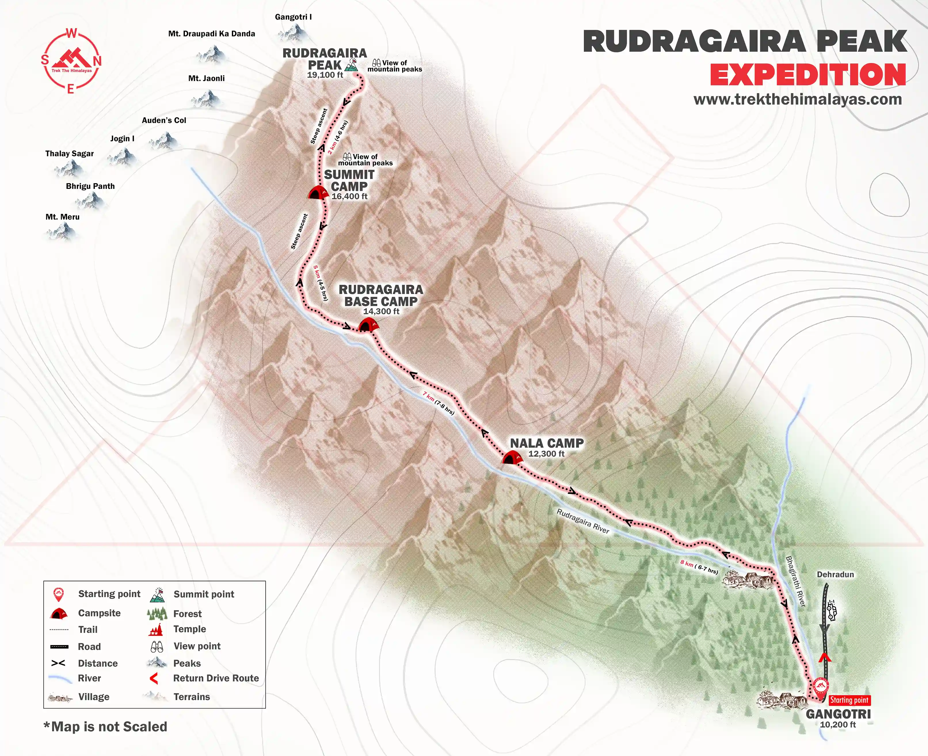 Rudragaira Peak Expedition Maps